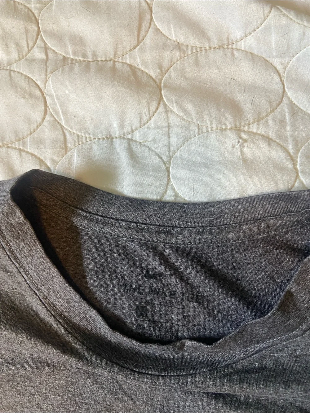 Jordan Men's Gray Michigan Wolverines Tee with Yellow Block M